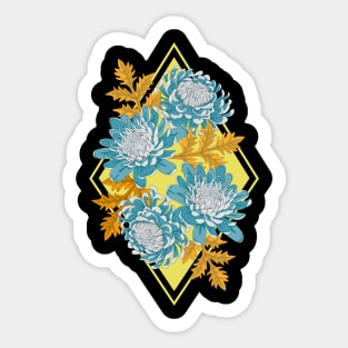 Chrysanthemum Flowers Art Sticker